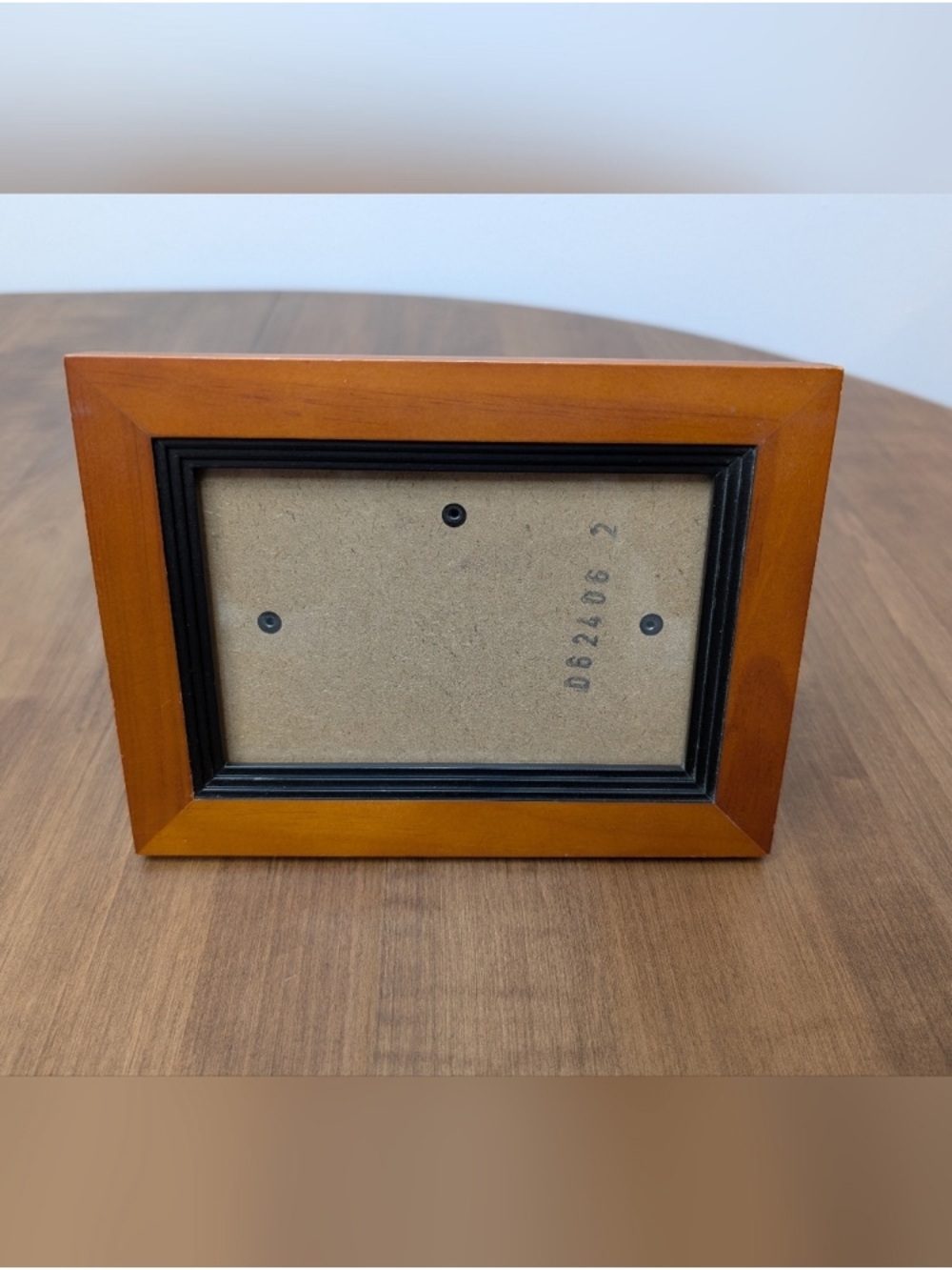 Classic Wooden Picture Frame in Honey Brown with Black Trim